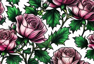 Thistle rose shamrock KND tattoo idea