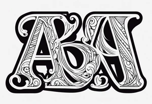 the letters A and R together tattoo idea