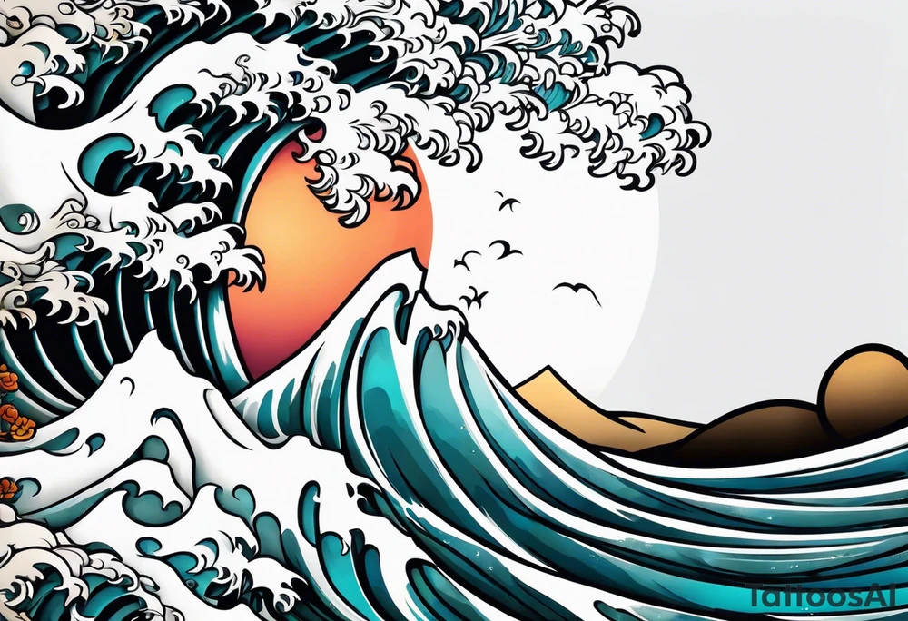 Waves tattoo idea