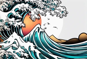 Waves tattoo idea