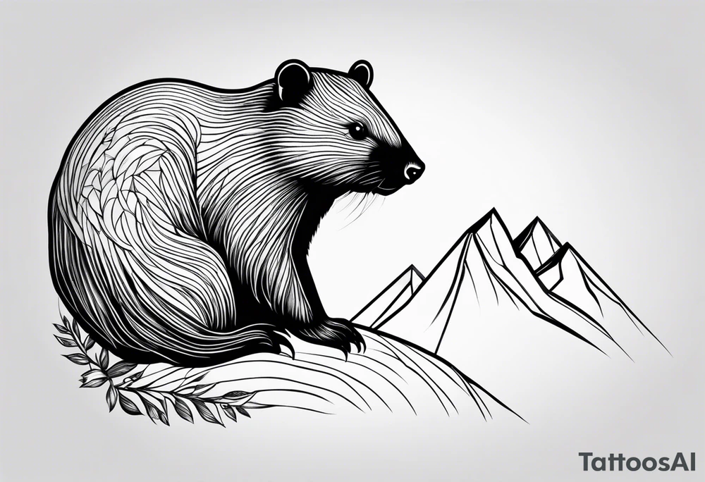 mountain beaver tattoo idea