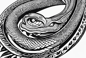 Uma cobra fofa tattoo idea