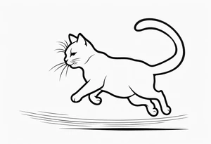 cat jumping tattoo idea
