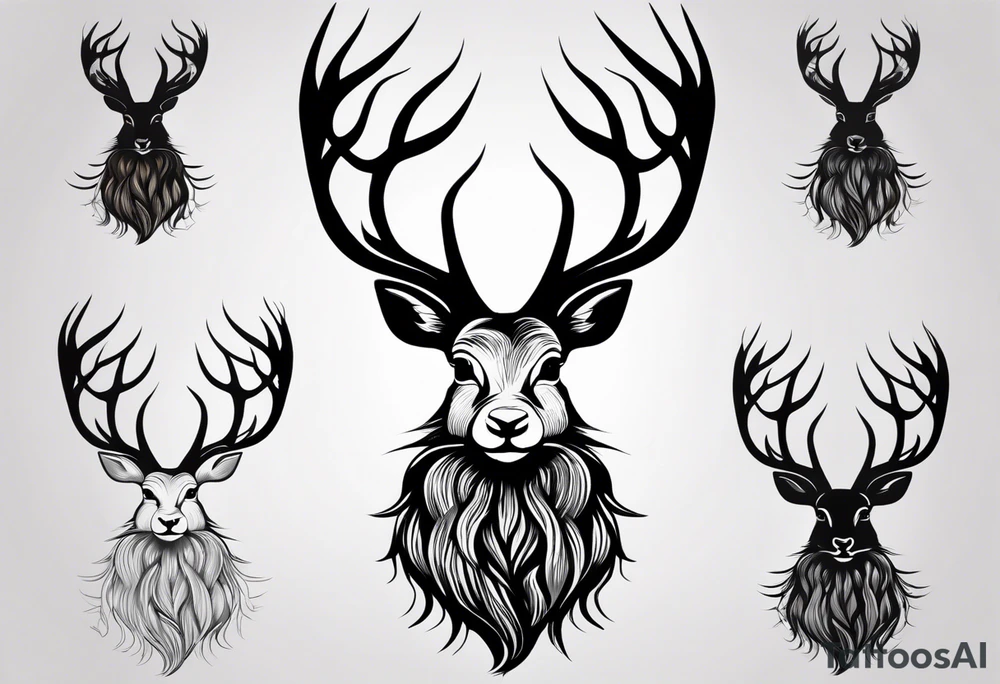 jackalope 
silhouette tattoo idea