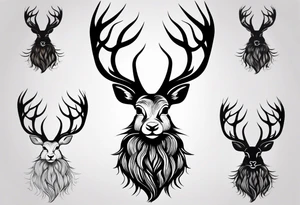 jackalope 
silhouette tattoo idea
