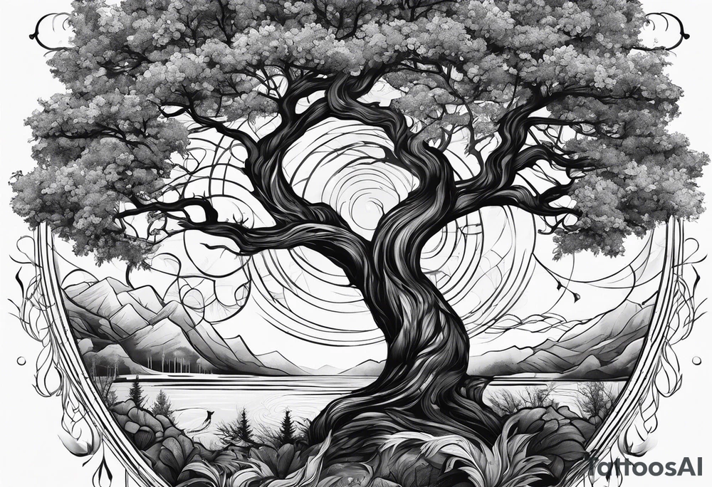 concept design, trees, tattoo idea