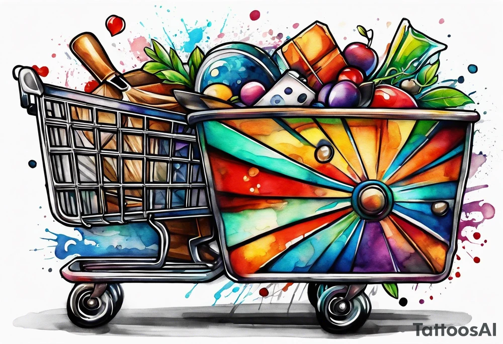 Shopping cart tattoo idea