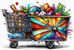 Shopping cart tattoo idea