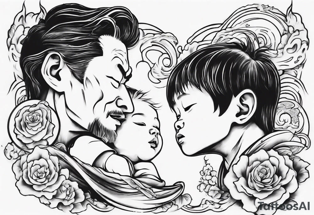 Fathers love for his son tattoo idea