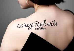 COREY ROBERTS and stars tattoo idea
