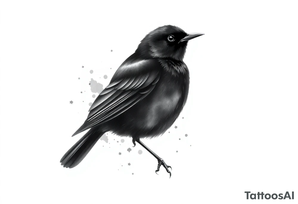 Male European Blackbird tattoo idea tattoo idea