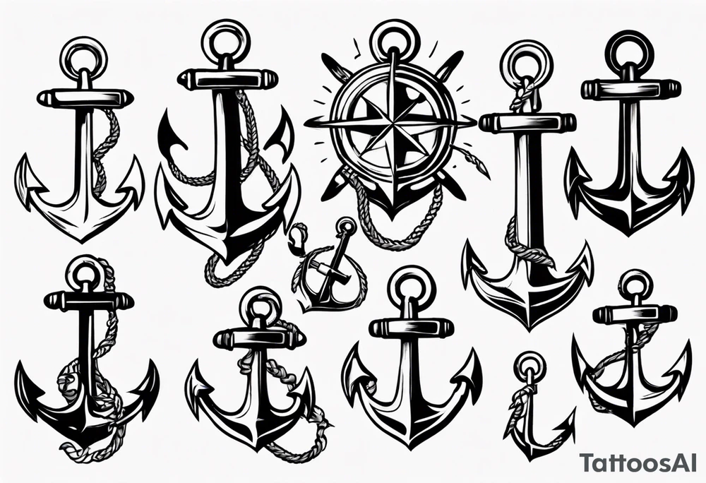 Sea anchor classic tattoo idea