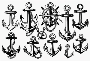 Sea anchor classic tattoo idea