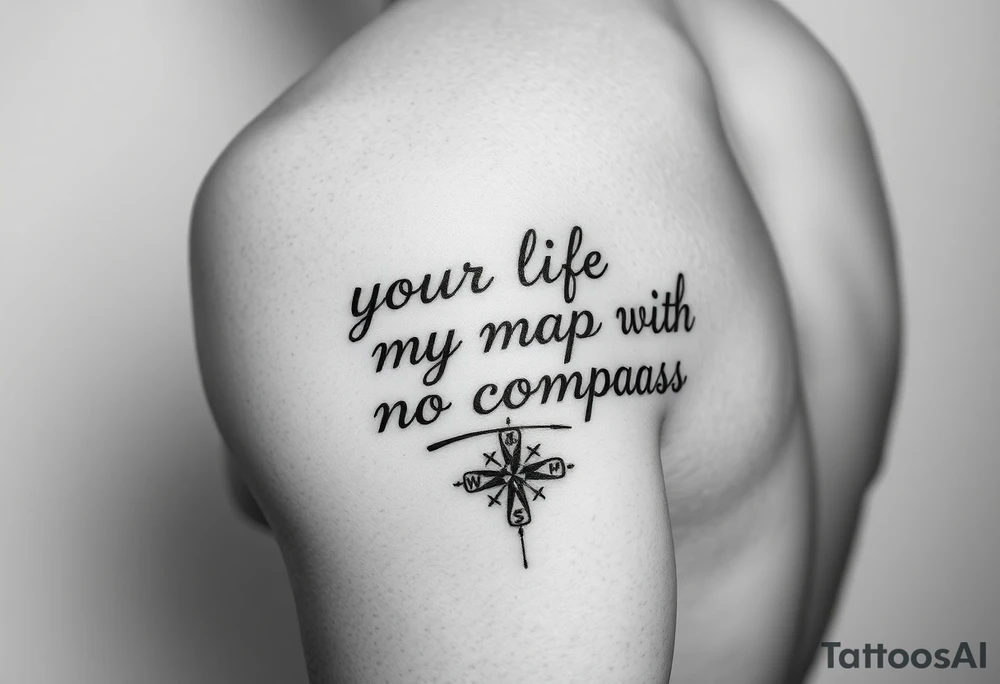 Want ‘your life is a map with no compass’ quote on my forearm tattoo idea