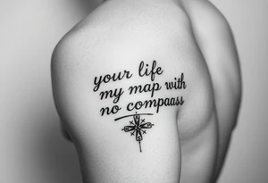 Want ‘your life is a map with no compass’ quote on my forearm tattoo idea