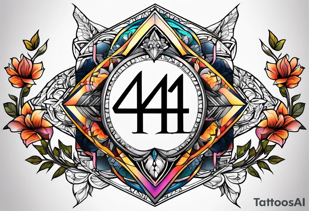 444 number tattoo idea