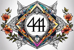 444 number tattoo idea