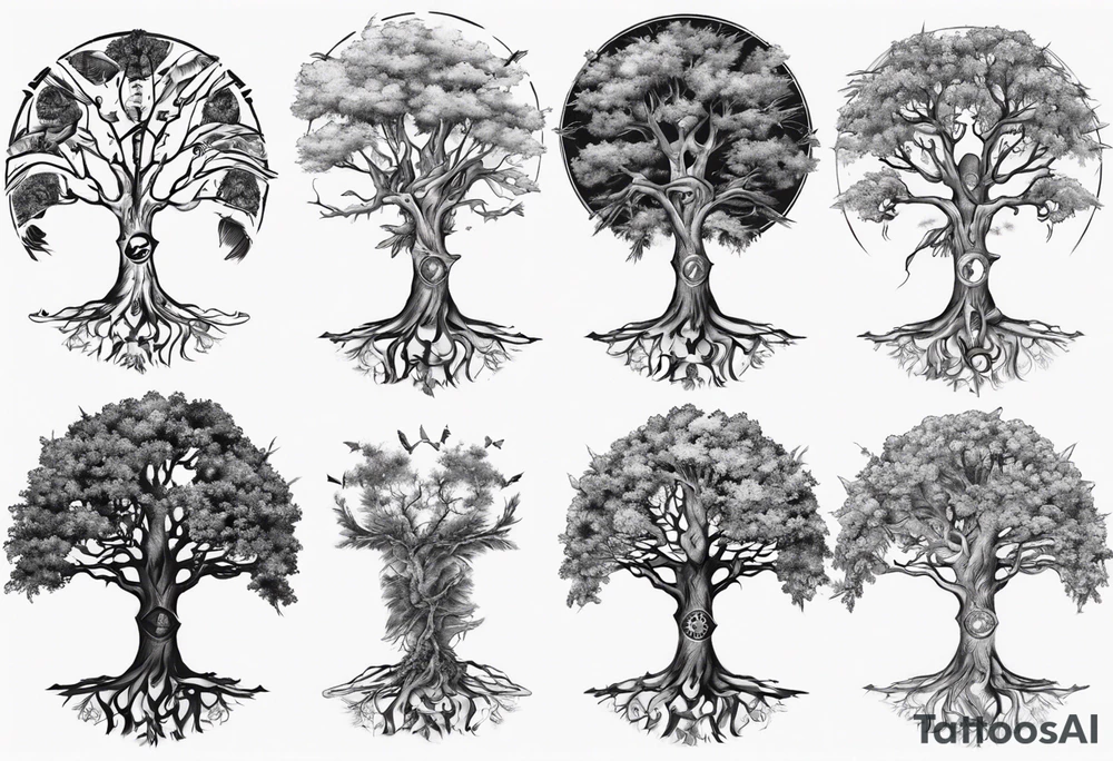 Life tree from sniper bullet tattoo idea