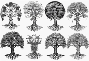 Life tree from sniper bullet tattoo idea