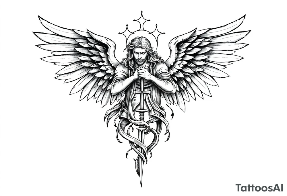 Holy Archangel, Biblical, Christianity, Archangel Michael, Hebrew, Guards of Christianity tattoo idea