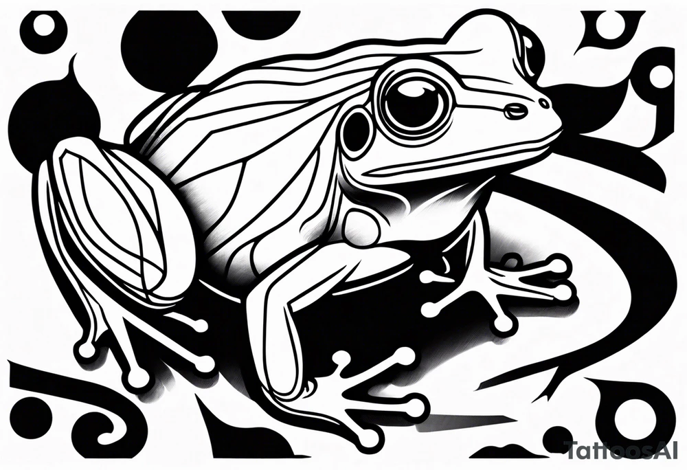 a simple frog tattoo idea