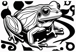 a simple frog tattoo idea