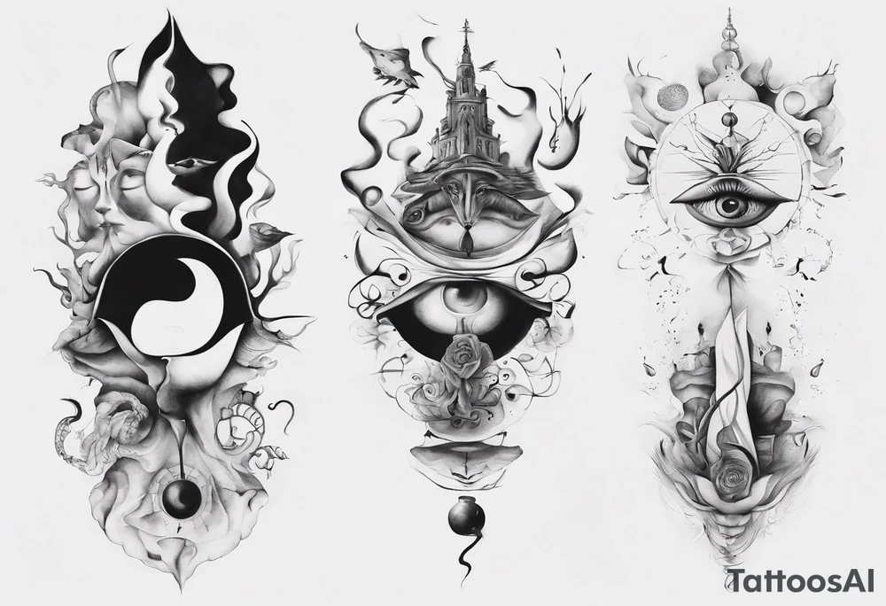 Spiritual sfinx tattoo idea