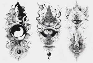 Spiritual sfinx tattoo idea