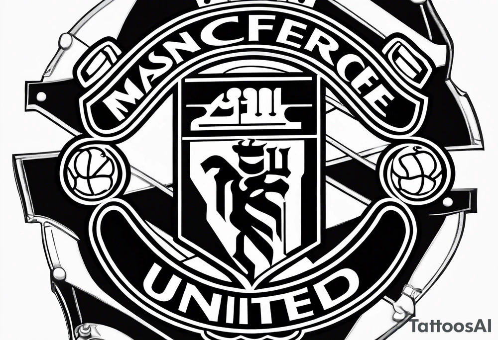 Slidetackle soccer Manchester United tattoo idea