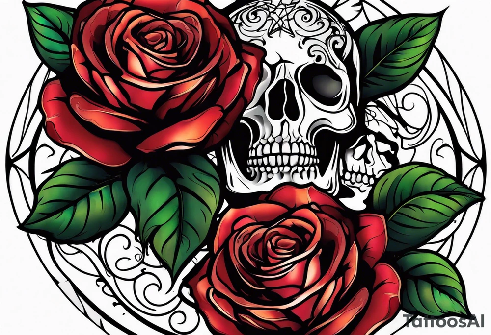 Death Rose tattoo idea