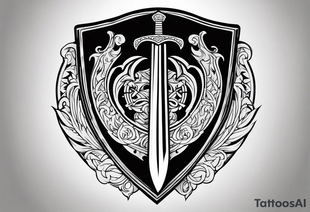Valhalla sword shield tattoo idea