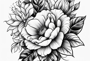 floral sleeve tattoo idea