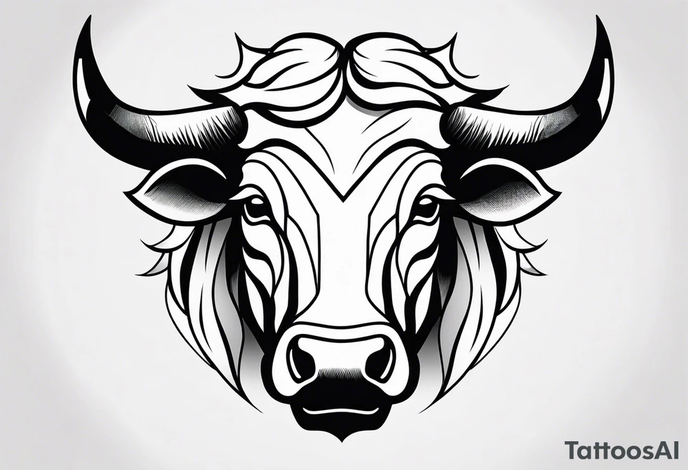 Raging Bull head tattoo idea