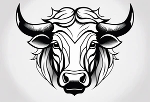Raging Bull head tattoo idea