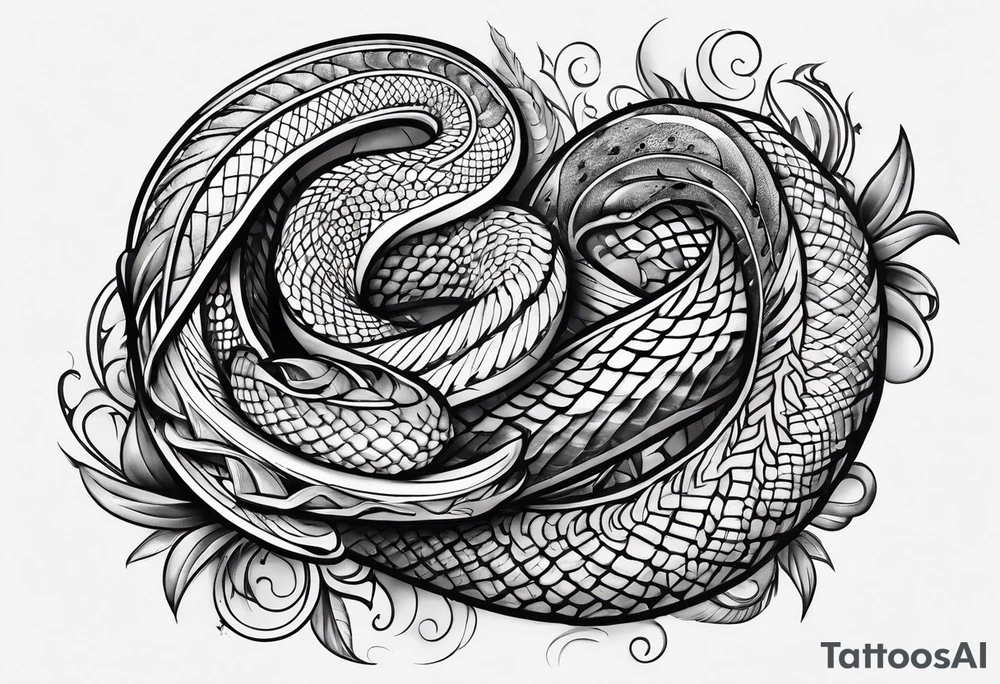 serpent tail tattoo idea