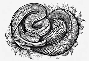 serpent tail tattoo idea
