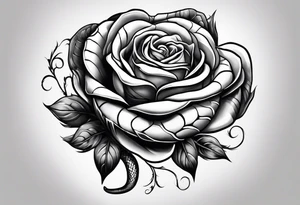 Snake wrapped around a rose tattoo idea