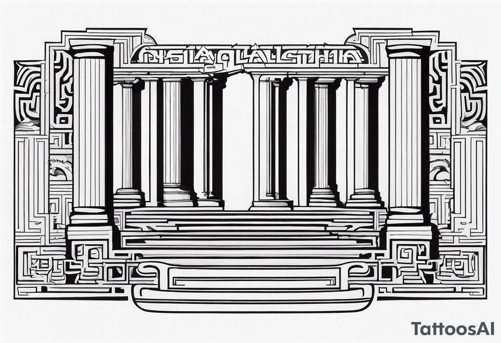 Valhalla steps
 pillars tattoo idea
