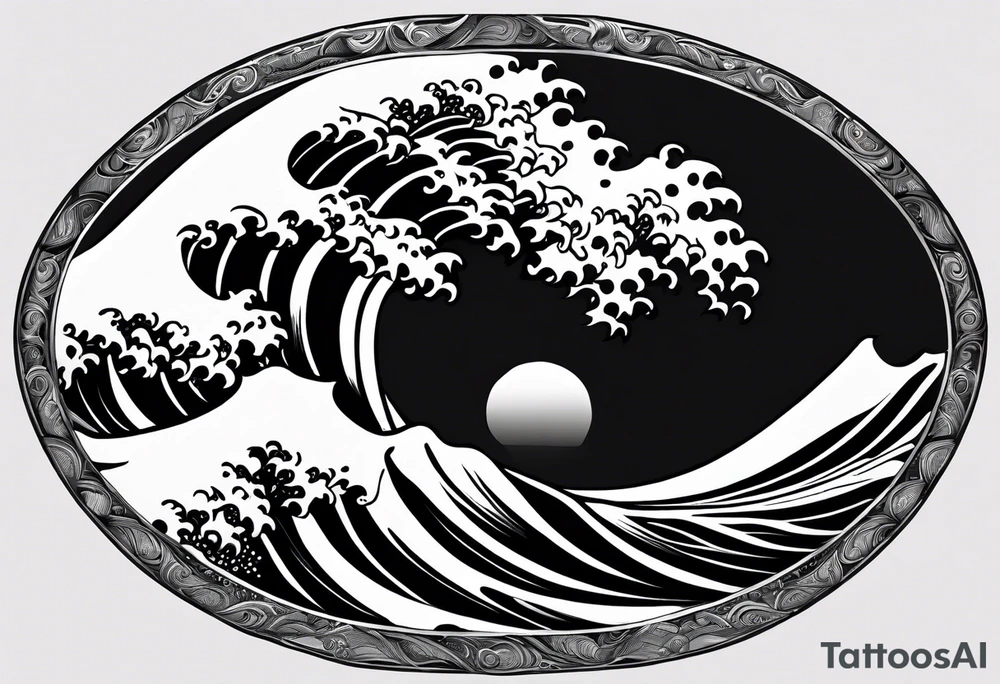 wave;  
"come what may"; outside forearm not an oval tattoo idea