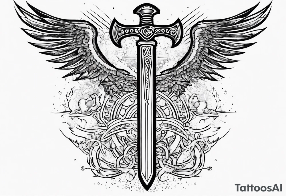 Valhalla chains
 sword tattoo idea