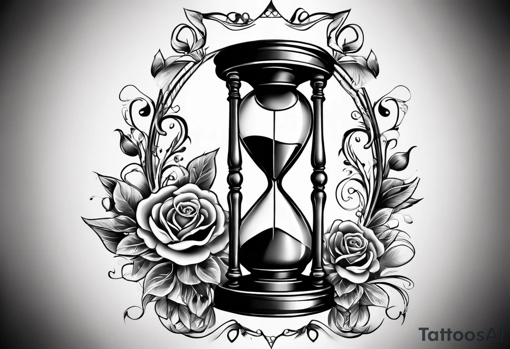 Hour glass about life tattoo idea