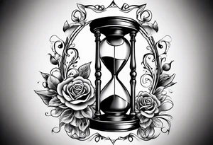 Hour glass about life tattoo idea
