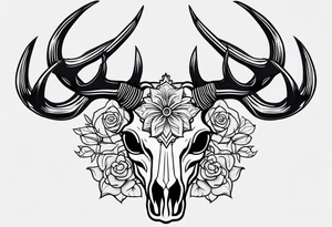 Stag skull tattoo idea