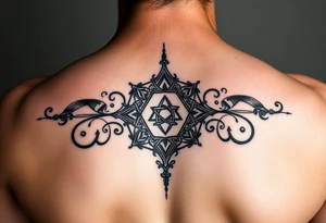 Ambigram of memento mori and gam ze yaavor tattoo idea