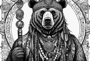 Bear Magi Medicine Man tattoo idea