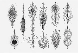 unalome with breathe tattoo idea
