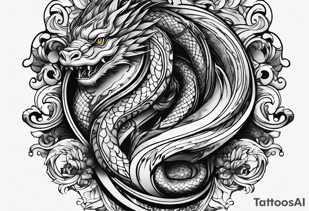 Schlange schlängelt sich das Bein hoch tattoo idea