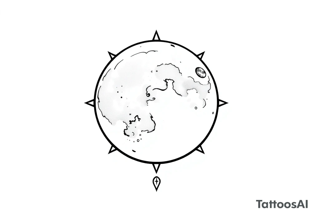 sacred moon tattoo idea