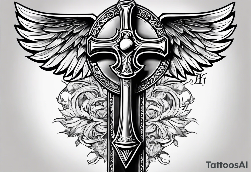 The symbol of Matthias a open Bible and a battle Axe tattoo idea