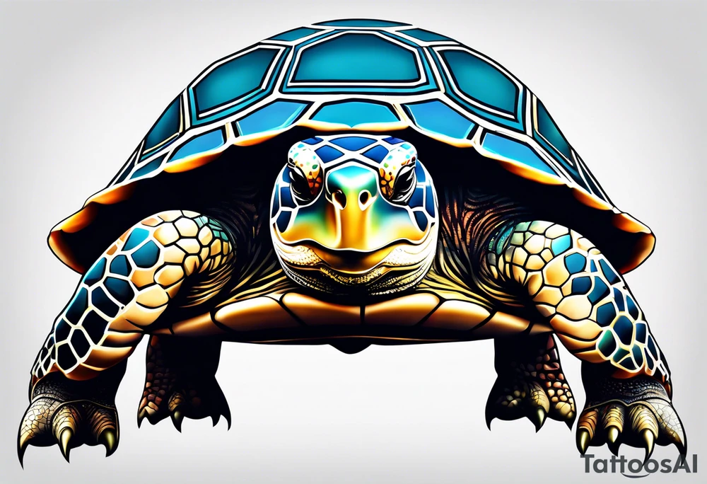 a majestic turtle tattoo idea